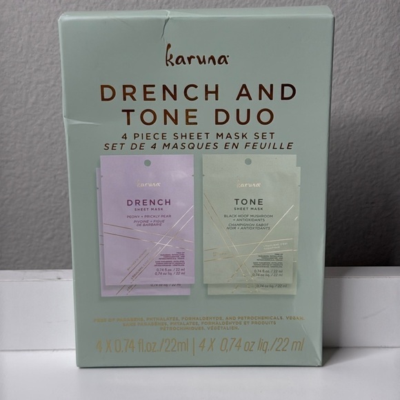 Karuna Tone and Drench Sheet Mask Set 4 Pack NWT - Picture 1 of 3